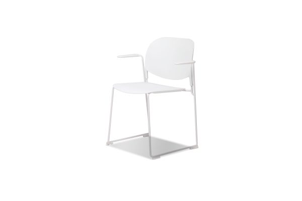 PRINGLE White Stackable Indoor Outdoor Dining Armchair 5