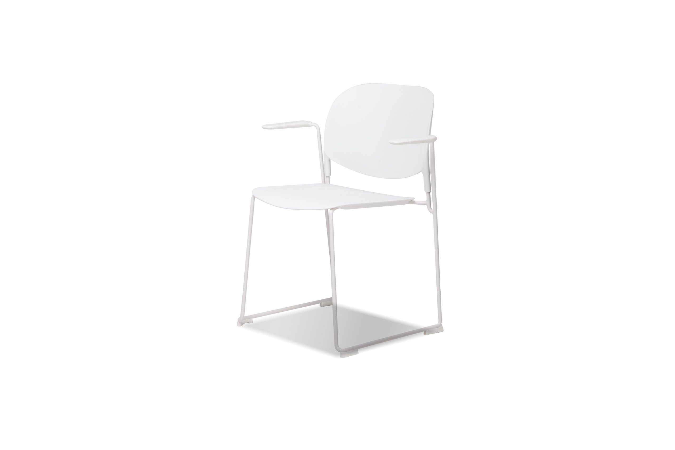 PRINGLE White Stackable Indoor Outdoor Dining Armchair 1 PRINGLE White Stackable Indoor Outdoor Dining Armchair