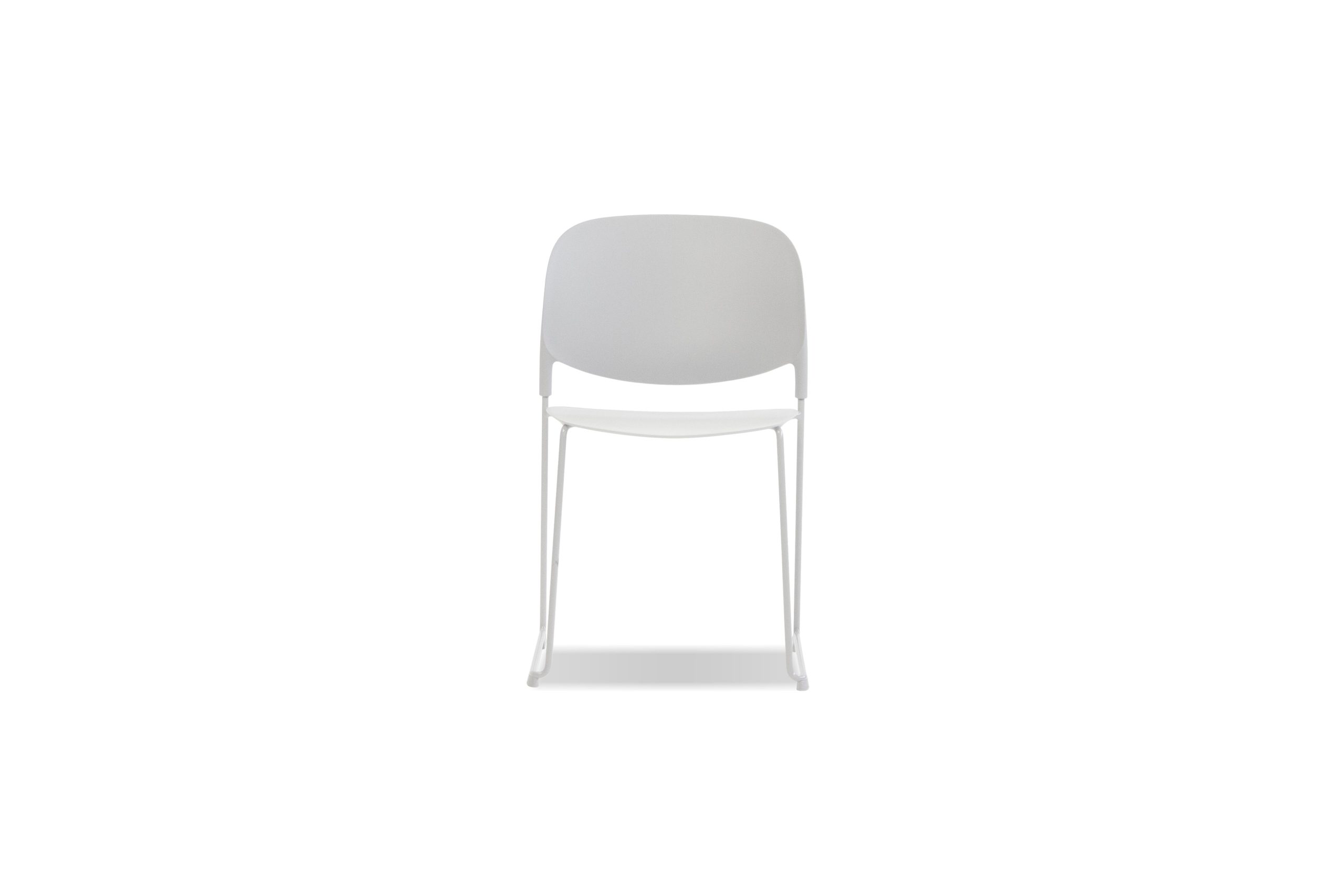 PRINGLE White Stackable Indoor Outdoor Dining Chairs 2 PRINGLE White Stackable Indoor Outdoor Dining Chairs - Image 2