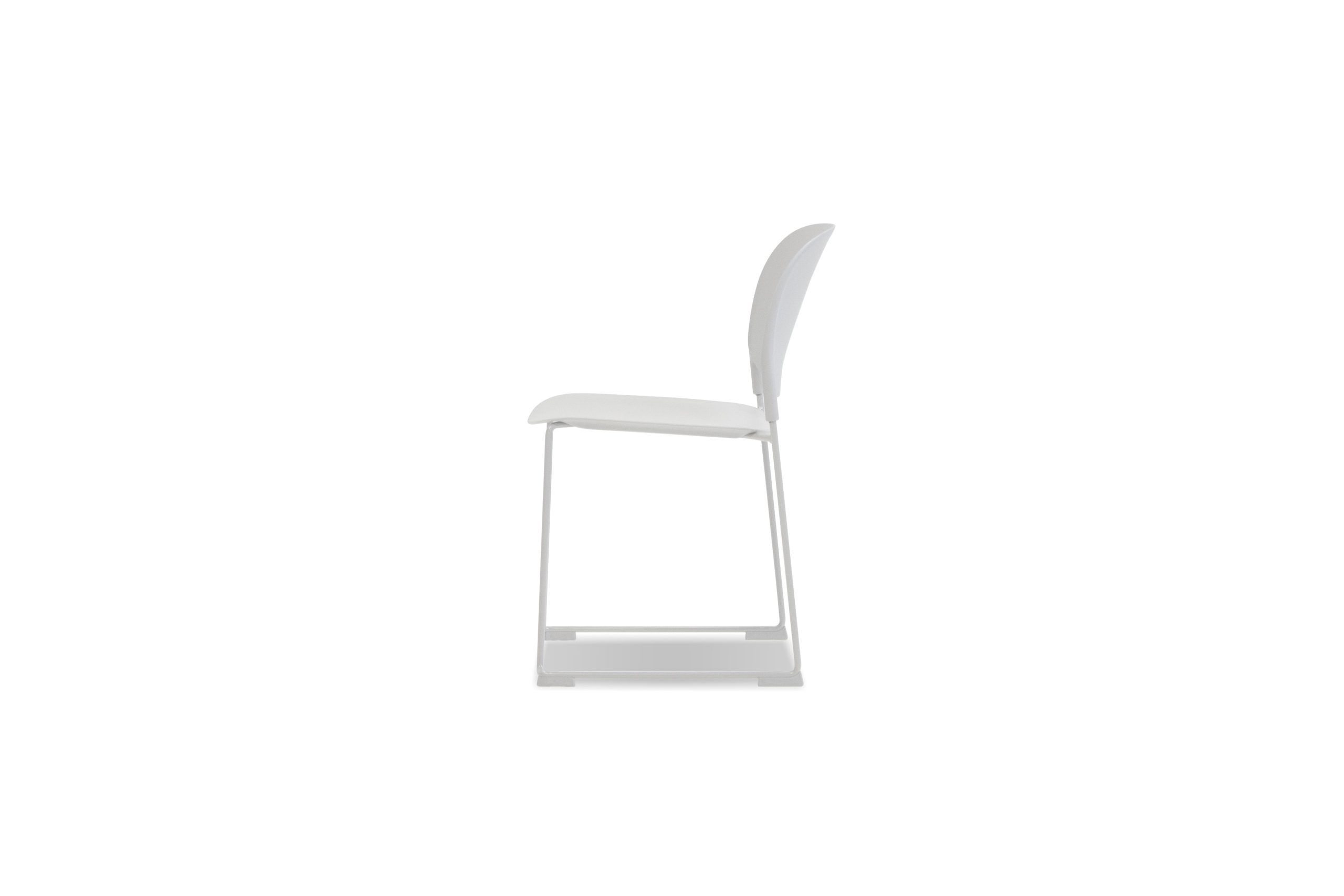 PRINGLE White Stackable Indoor Outdoor Dining Chairs 3 PRINGLE White Stackable Indoor Outdoor Dining Chairs - Image 3