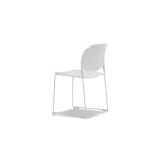 PRINGLE White Stackable Indoor Outdoor Dining Chairs 10 PRINGLE White Stackable Indoor Outdoor Dining Chairs