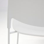 PRINGLE White Stackable Indoor Outdoor Dining Chairs 12 PRINGLE White Stackable Indoor Outdoor Dining Chairs