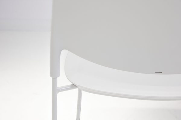 PRINGLE White Stackable Indoor Outdoor Dining Chairs 5 2