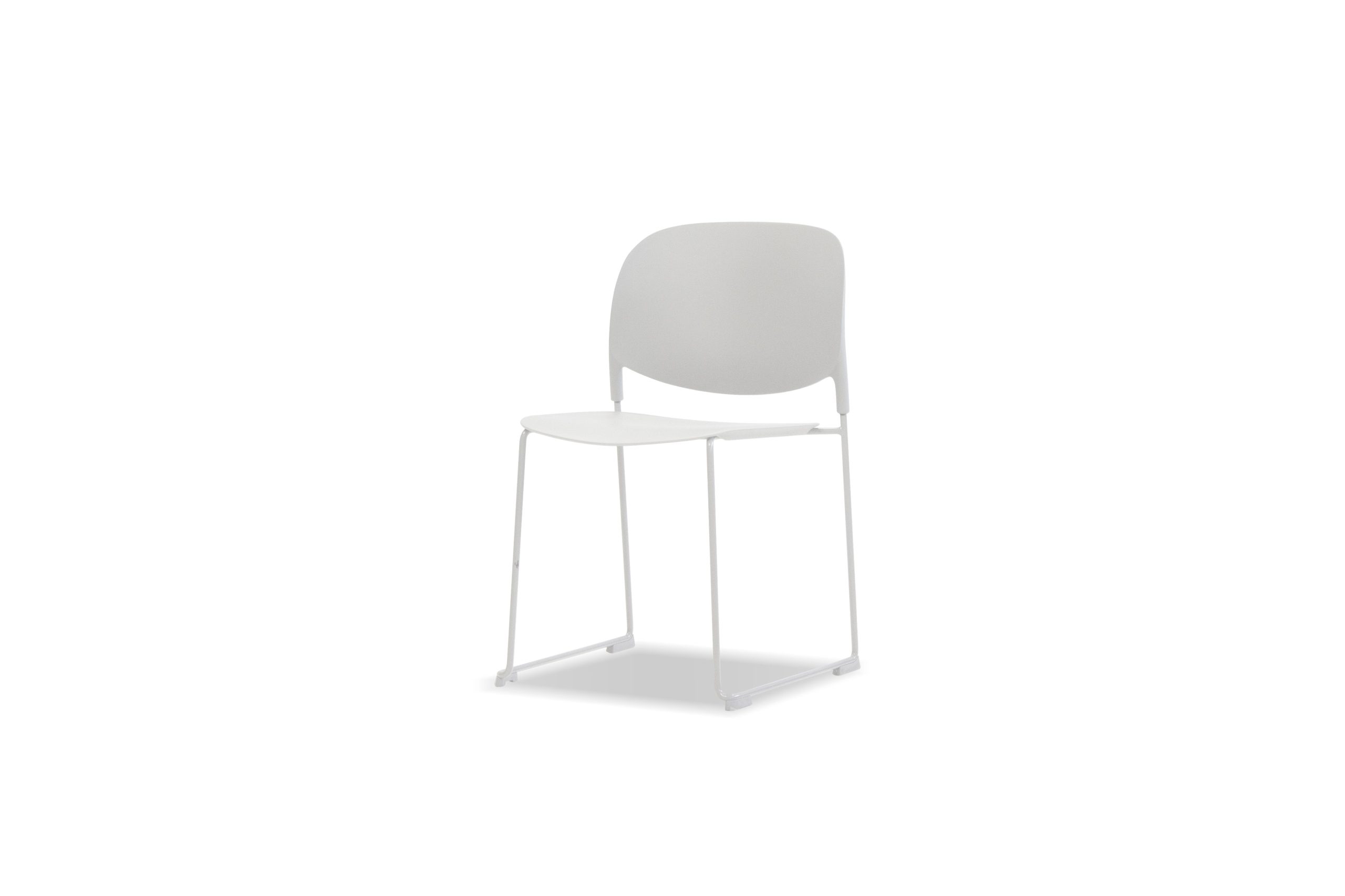 PRINGLE White Stackable Indoor Outdoor Dining Chairs 1 PRINGLE White Stackable Indoor Outdoor Dining Chairs