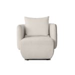 PROBE Cream Boucle Fabric Modern Lounge Chair
