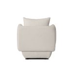 PROBE Cream Boucle Fabric Modern Lounge Chair