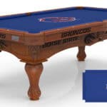 Boise State University Pool Table with Chardonnay Finish and Claw Leg