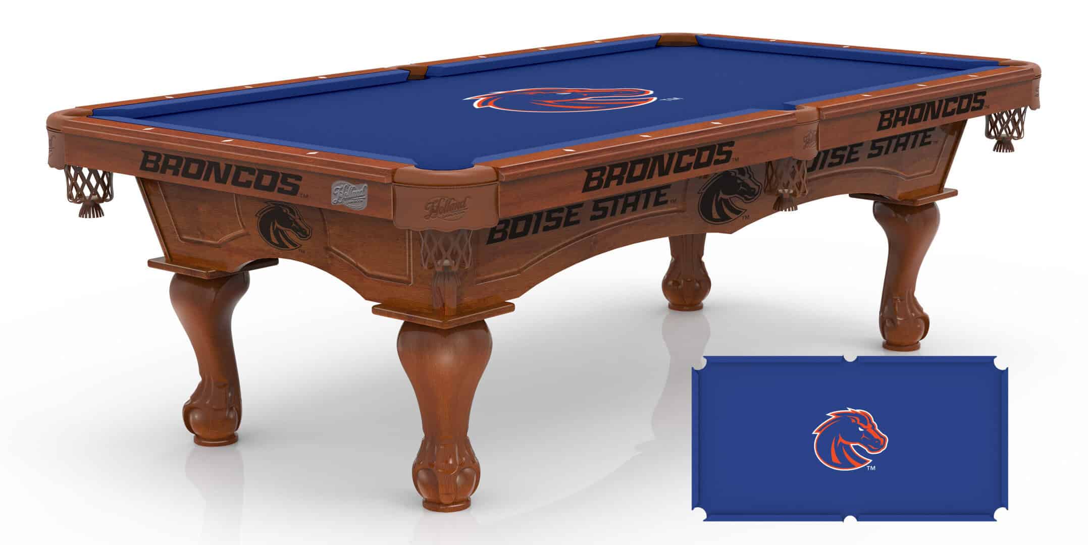 Boise State University Pool Table with Chardonnay Finish and Claw Leg 11 Boise State University Pool Table with Chardonnay Finish and Claw Leg