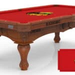 Chicago Blackhawks Pool Table with Chardonnay Finish and Claw Leg