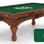 Colorado State University Pool Table with Chardonnay Finish and Claw Leg