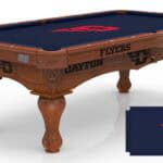 University of Dayton Pool Table with Chardonnay Finish and Claw Leg 11 University of Dayton Pool Table with Chardonnay Finish and Claw Leg