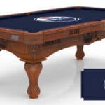 Edmonton Oilers Pool Table with Chardonnay Finish and Claw Leg 11 Edmonton Oilers Pool Table with Chardonnay Finish and Claw Leg