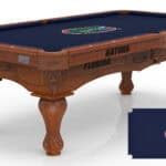 University of Florida Pool Table with Chardonnay Finish and Claw Leg 11 University of Florida Pool Table with Chardonnay Finish and Claw Leg