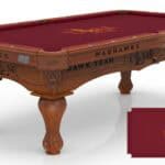 University of Louisiana at Monroe Pool Table with Chardonnay Finish and Claw Leg 11 University of Louisiana at Monroe Pool Table with Chardonnay Finish and Claw Leg