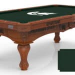 Michigan State University Pool Table with Chardonnay Finish and Claw Leg