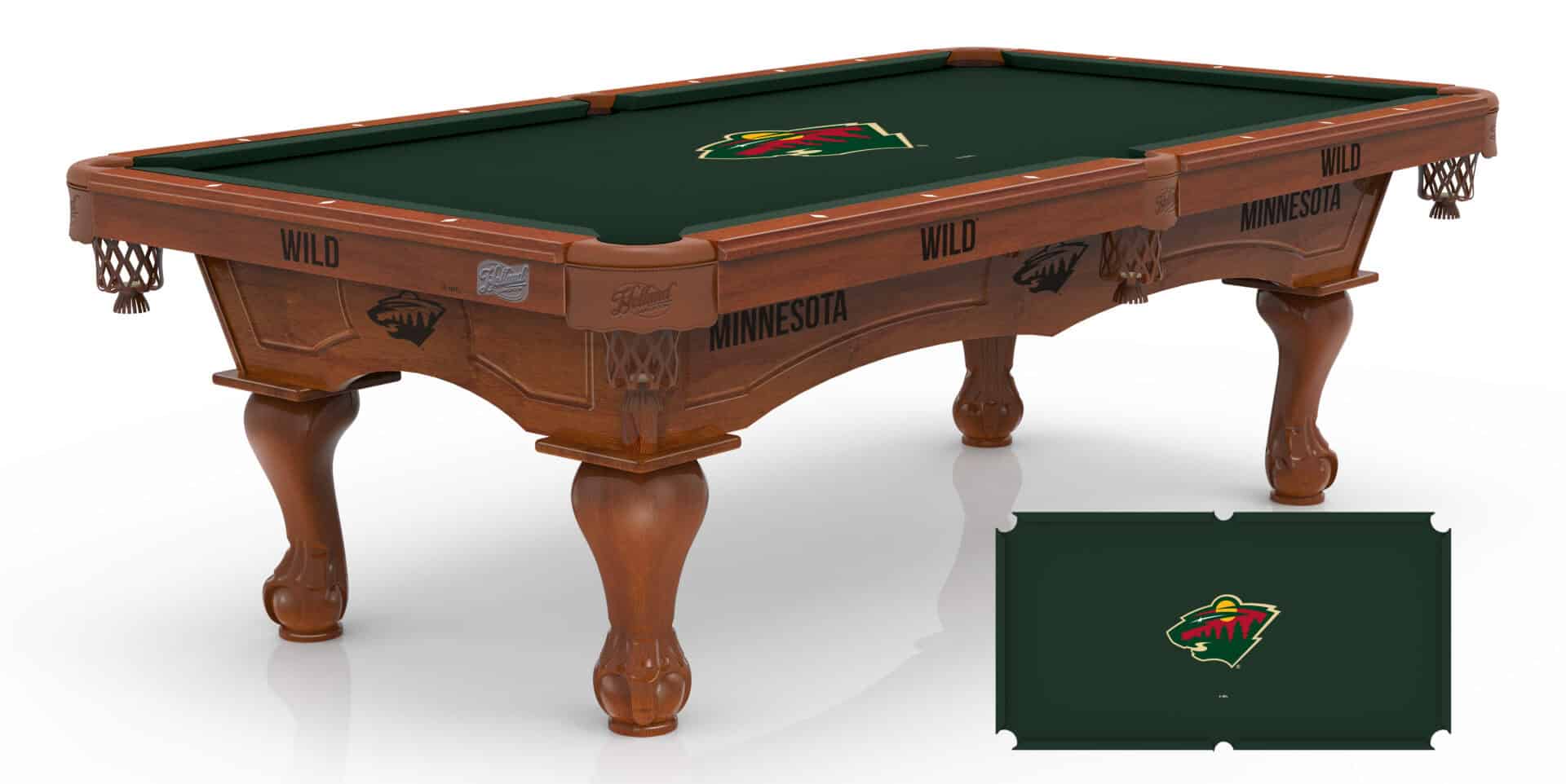 Minnesota Wild Pool Table with Chardonnay Finish and Claw Leg 1 Minnesota Wild Pool Table with Chardonnay Finish and Claw Leg