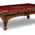 University of Montana Pool Table with Chardonnay Finish and Claw Leg 11 University of Montana Pool Table with Chardonnay Finish and Claw Leg