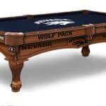 University of Nevada Pool Table with Chardonnay Finish and Claw Leg
