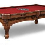 University of New Mexico Pool Table with Chardonnay Finish and Claw Leg