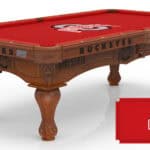 Ohio State University Pool Table with Chardonnay Finish and Claw Leg 11 Ohio State University Pool Table with Chardonnay Finish and Claw Leg