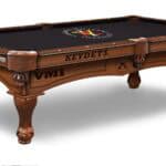 Virginia Military Institute Pool Table with Chardonnay Finish and Claw Leg 11 Virginia Military Institute Pool Table with Chardonnay Finish and Claw Leg
