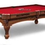 Western Kentucky University Pool Table with Chardonnay Finish and Claw Leg