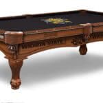Wichita State University Pool Table with Chardonnay Finish and Claw Leg
