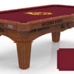 Arizona State University (Sparky) Pool Table with Chardonnay Finish and Tapered Leg