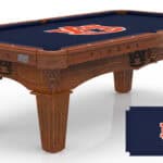 Auburn University Pool Table with Chardonnay Finish and Tapered Leg