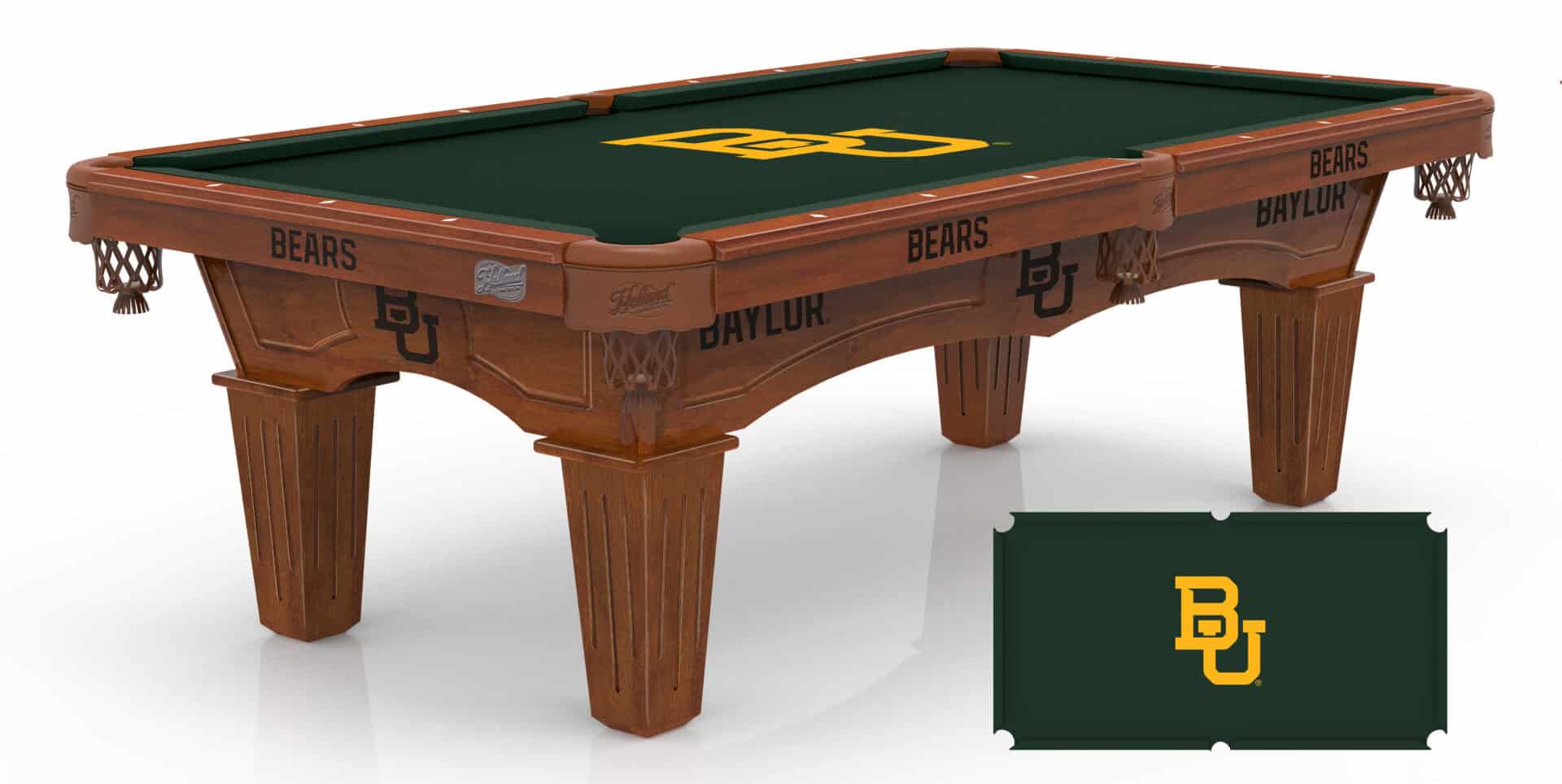 Baylor University Pool Table with Chardonnay Finish and Tapered Leg 1 Baylor University Pool Table with Chardonnay Finish and Tapered Leg