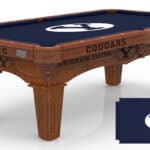 Brigham Young University Pool Table with Chardonnay Finish and Tapered Leg 11 Brigham Young University Pool Table with Chardonnay Finish and Tapered Leg