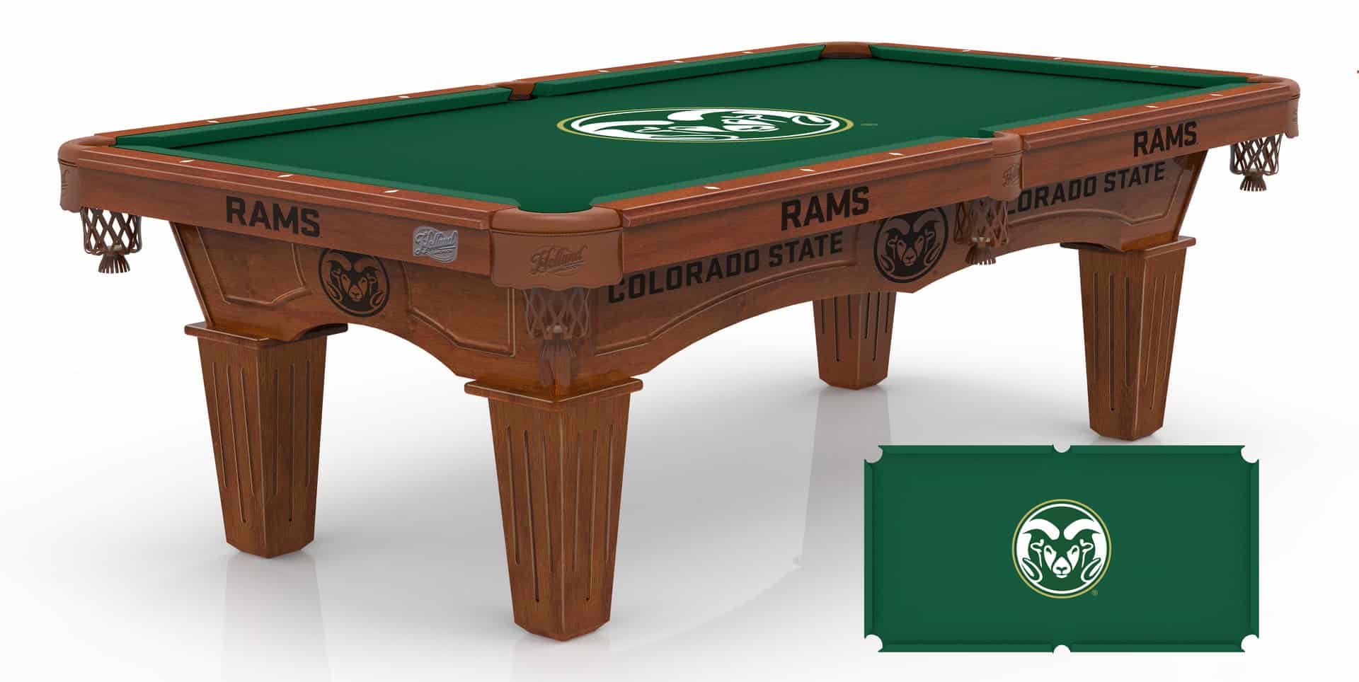 Colorado State University Pool Table with Chardonnay Finish and Tapered Leg 1 Colorado State University Pool Table with Chardonnay Finish and Tapered Leg