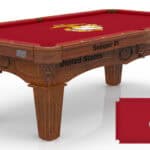Marine Corps (Red/Yellow) Pool Table with Chardonnay Finish and Tapered Leg 11 Marine Corps (Red/Yellow) Pool Table with Chardonnay Finish and Tapered Leg