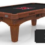 Miami (OH) University Pool Table with Chardonnay Finish and Tapered Leg