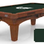 Michigan State University Pool Table with Chardonnay Finish and Tapered Leg