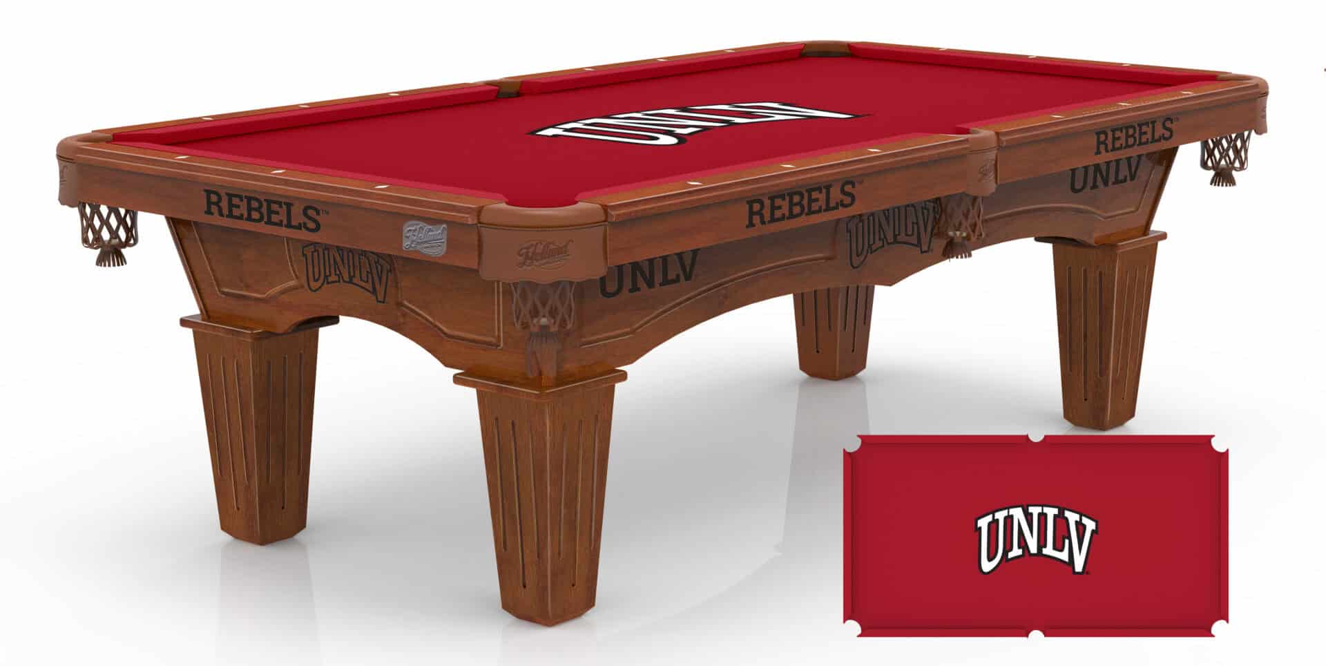 University of Nevada Las Vegas Pool Table with Chardonnay Finish and Tapered Leg 1 University of Nevada Las Vegas Pool Table with Chardonnay Finish and Tapered Leg