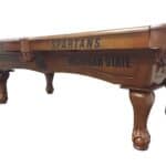 Toronto Maple Leafs Pool Table with Navajo Finish and Tapered Leg