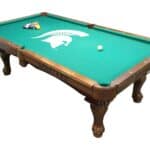 Toronto Maple Leafs Pool Table with Navajo Finish and Tapered Leg