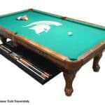 Toronto Maple Leafs Pool Table with Navajo Finish and Tapered Leg