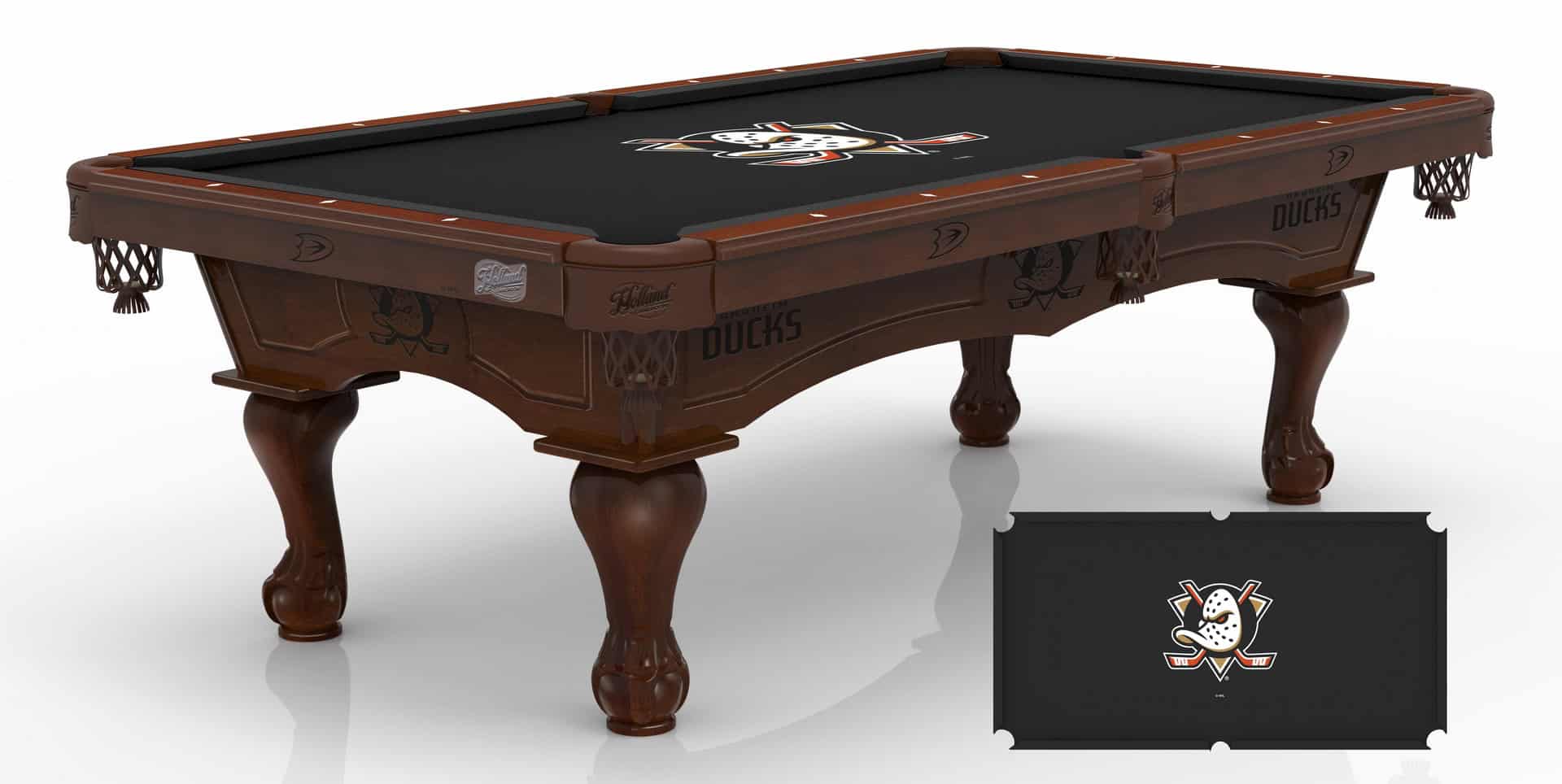 Anaheim Ducks Pool Table with Navajo Finish and Claw Leg 1 Anaheim Ducks Pool Table with Navajo Finish and Claw Leg