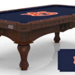 Auburn University Pool Table with Navajo Finish and Claw Leg