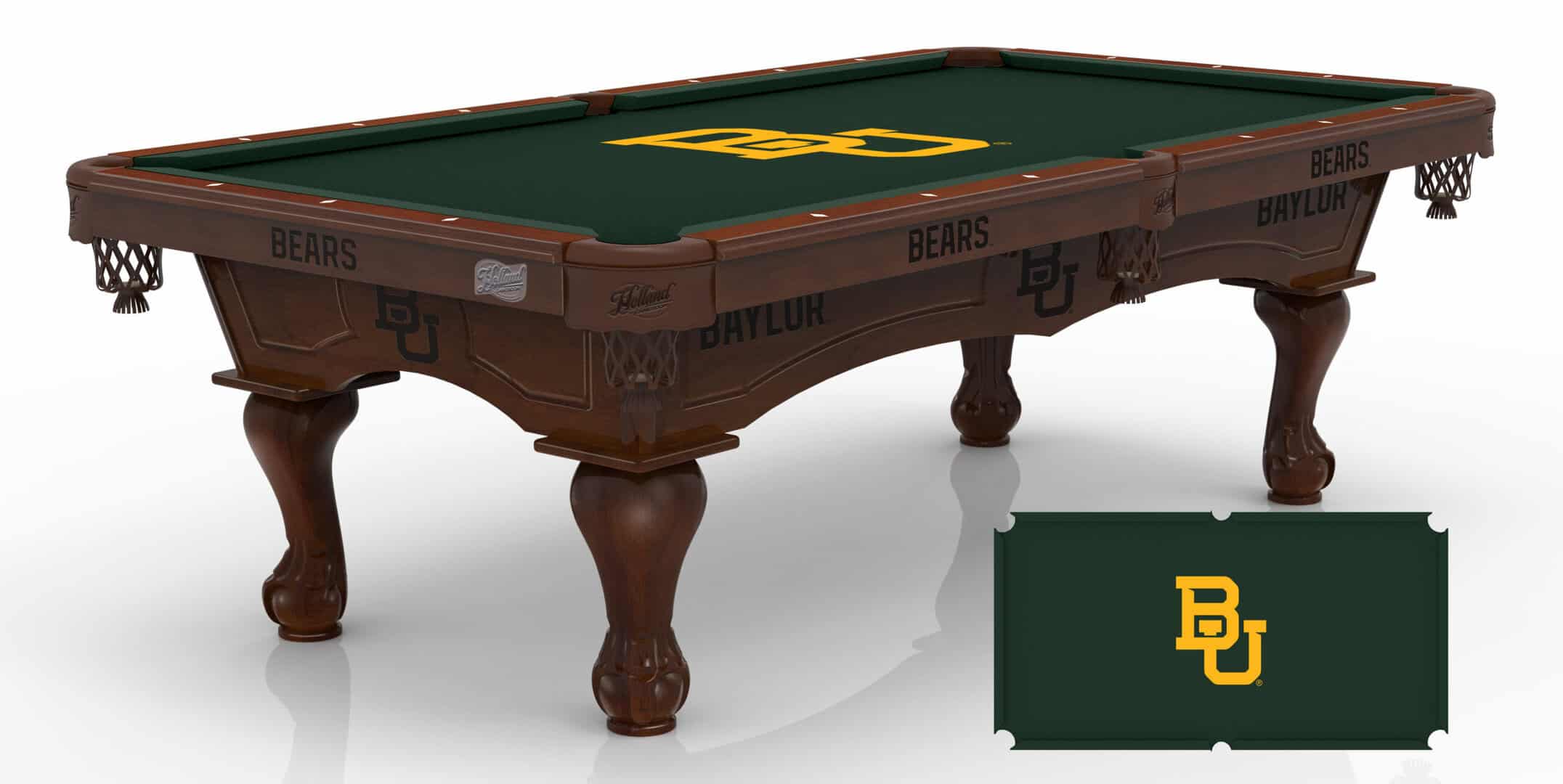 Baylor University Pool Table with Navajo Finish and Claw Leg 11 Baylor University Pool Table with Navajo Finish and Claw Leg