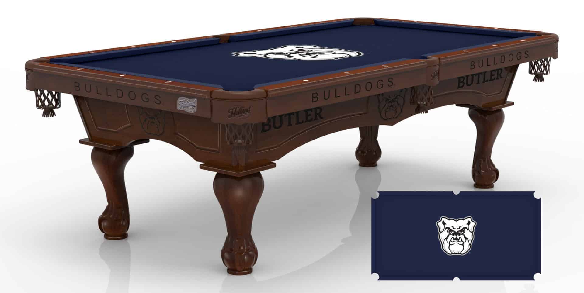 Butler University Pool Table with Navajo Finish and Claw Leg 1 Butler University Pool Table with Navajo Finish and Claw Leg