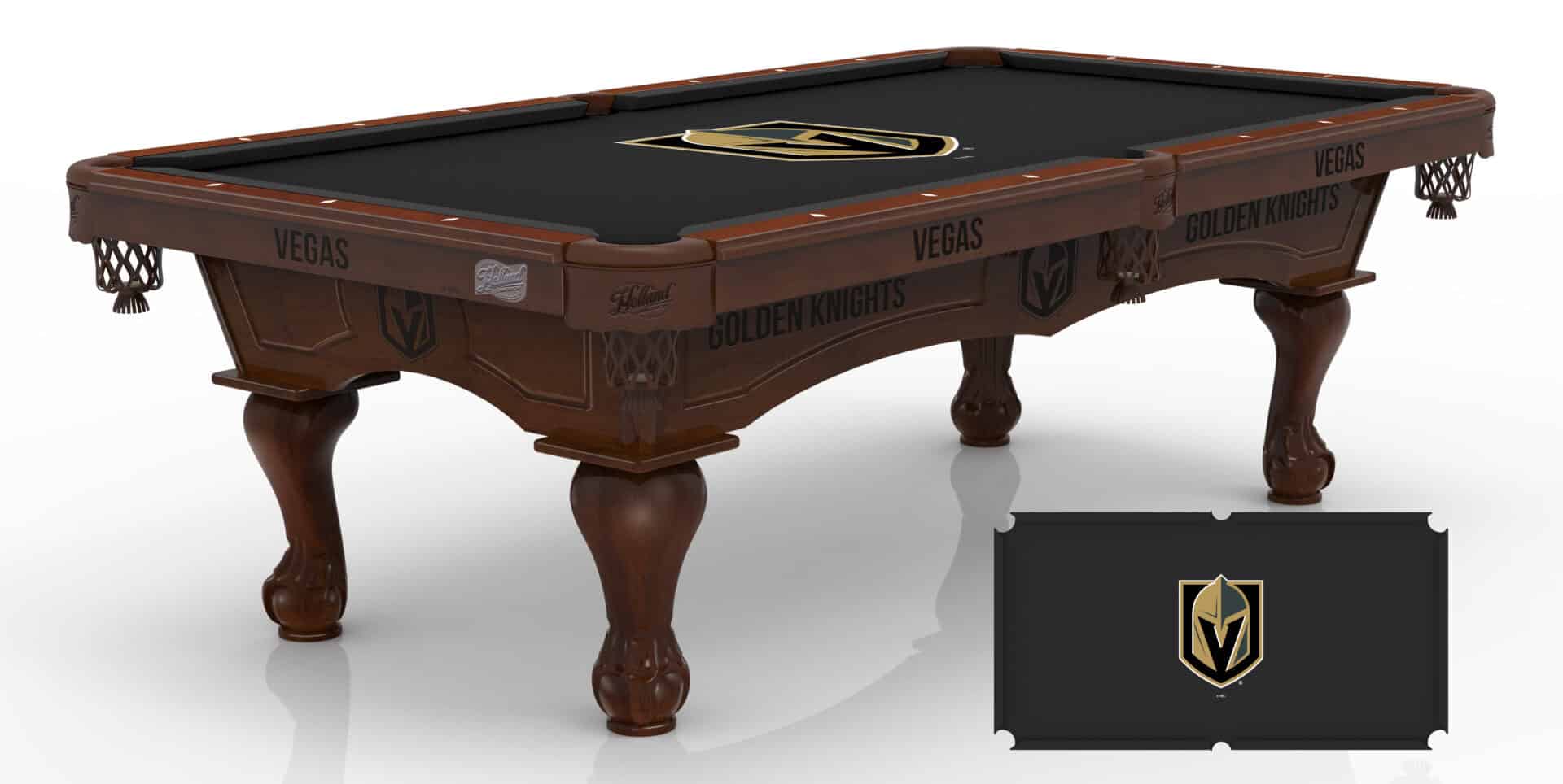 Vegas Golden Knights Pool Table with Navajo Finish and Claw Leg 1 Vegas Golden Knights Pool Table with Navajo Finish and Claw Leg