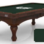 Michigan State University Pool Table with Navajo Finish and Claw Leg