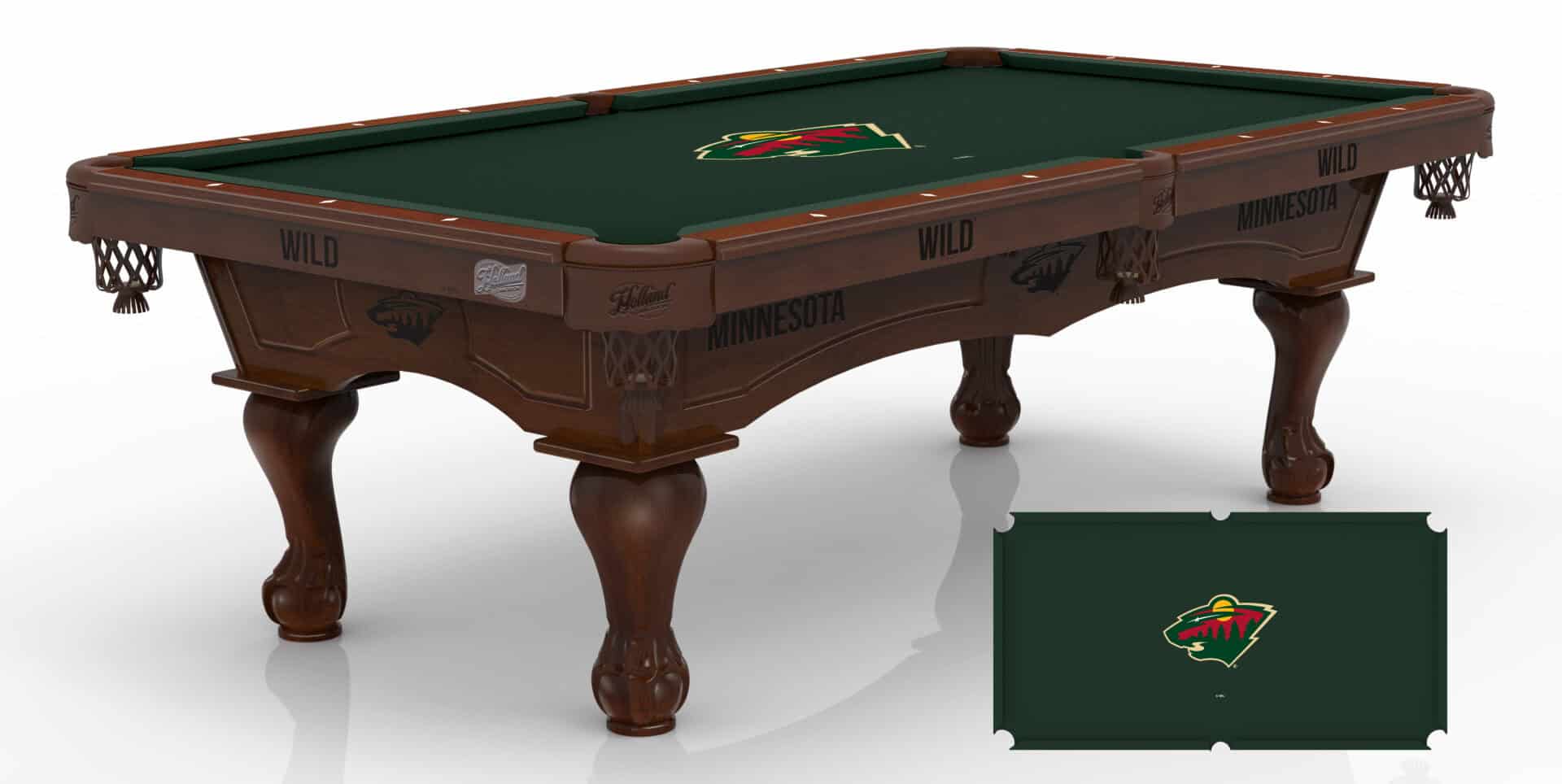 Minnesota Wild Pool Table with Navajo Finish and Claw Leg 1 Minnesota Wild Pool Table with Navajo Finish and Claw Leg