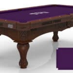 Texas Christian University Pool Table with Navajo Finish and Claw Leg 11 Texas Christian University Pool Table with Navajo Finish and Claw Leg