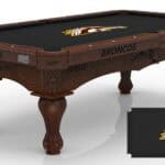 Western Michigan University Pool Table with Navajo Finish and Claw Leg