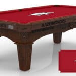 University of Arkansas Pool Table with Navajo Finish and Tapered Leg 11 University of Arkansas Pool Table with Navajo Finish and Tapered Leg