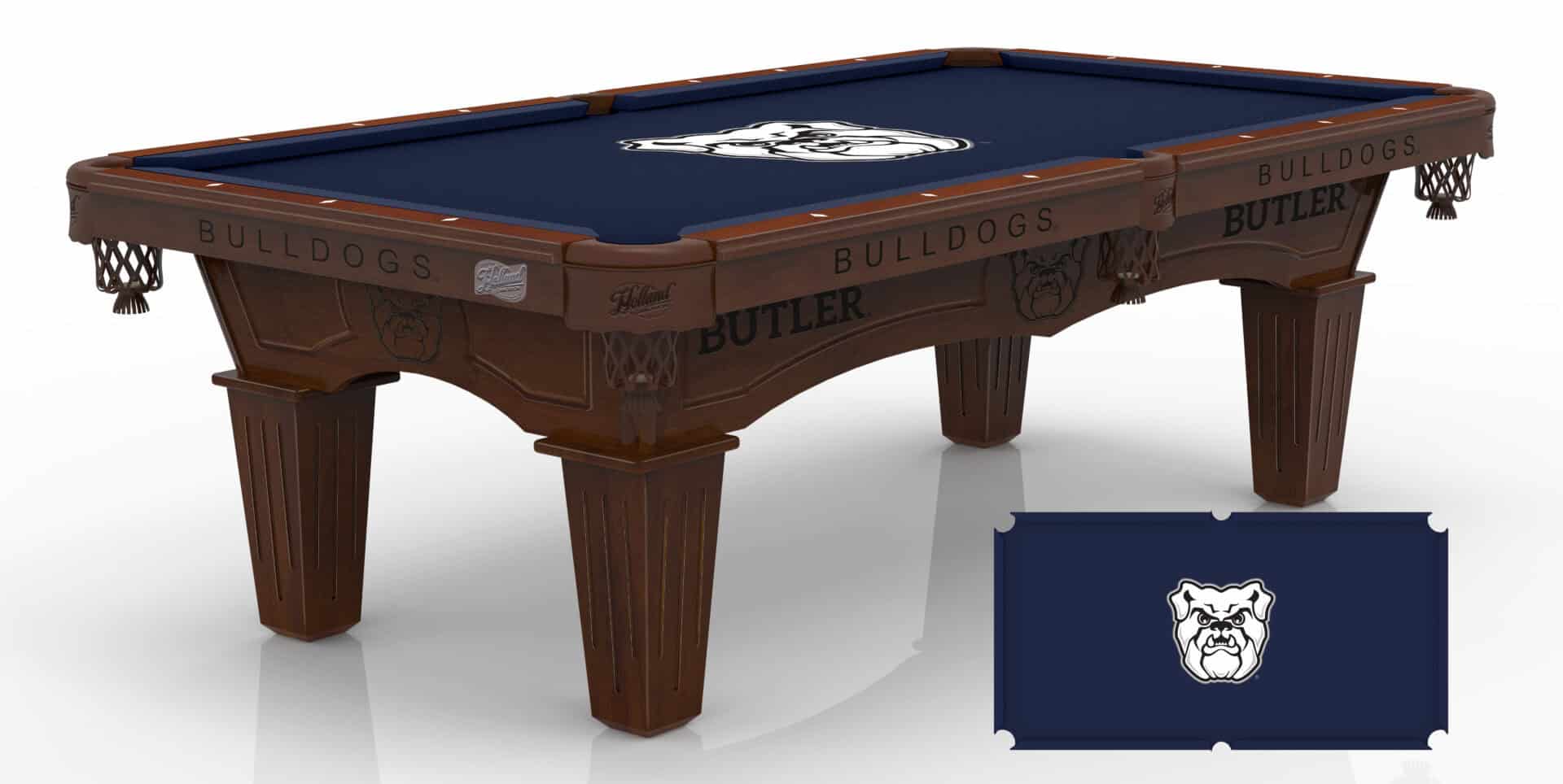 Butler University Pool Table with Navajo Finish and Tapered Leg 1 Butler University Pool Table with Navajo Finish and Tapered Leg